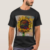Abstracte zonnebloempitten T-shirt (Voorkant)