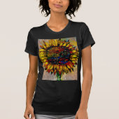 Abstracte zonnebloempitten T-shirt (Voorkant)