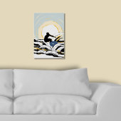 Abstracte zonneboot poster