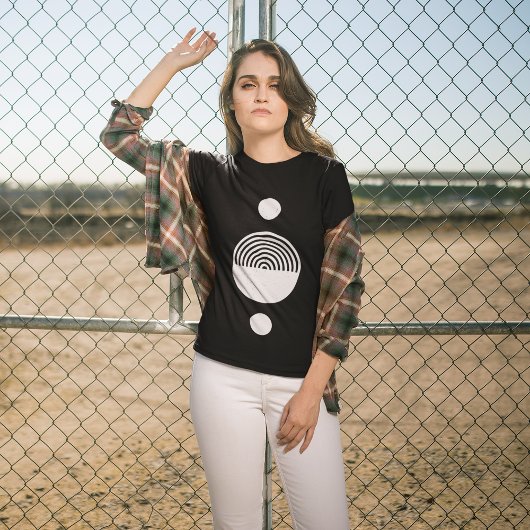 Abstracte zonnecirkel t-shirt