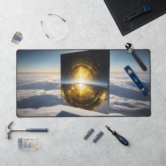 Abstracte zonnesteen bureaumat (Werkstation)