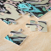 Abstracte zonnestralen legpuzzel (Zijkant)