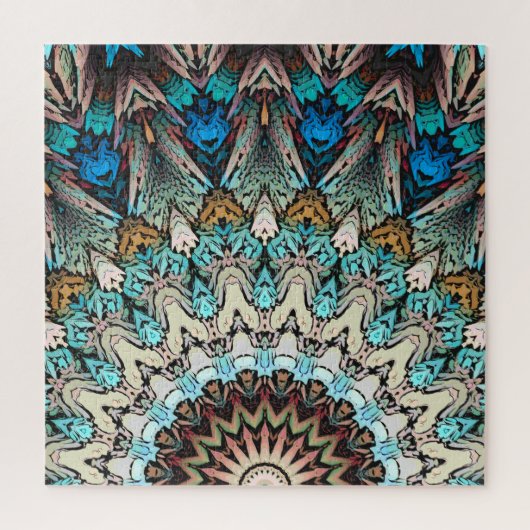 Abstracte zonnestralen legpuzzel (Verticaal)