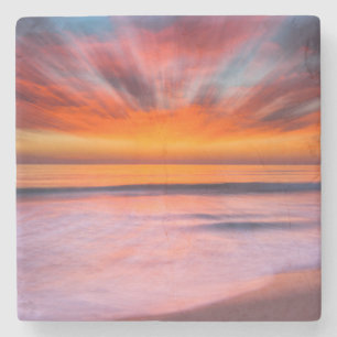 Abstracte zonsondergang bij Tamarack Beach Stenen Onderzetter