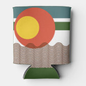 Abstracte zonsondergang blikjeskoeler (Voorkant)