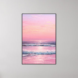 Abstracte Zonsondergang boven Oceaan met Weerspieg Canvas Afdruk