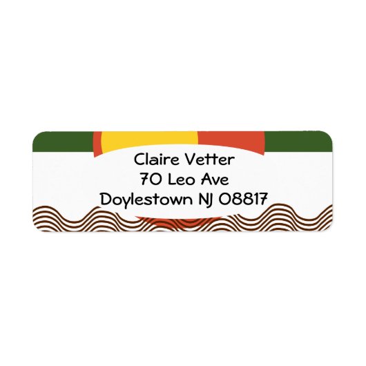 Abstracte zonsondergang etiket (Voorkant)