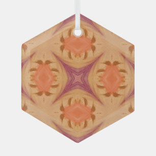 Abstracte zonsondergang glas ornament