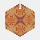 Abstracte zonsondergang glas ornament (Achterkant)