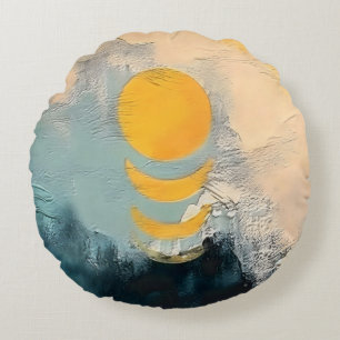 Abstracte Zonsondergang – Gouden Rust boven de Hor Rond Kussen
