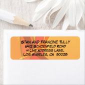 Abstracte Zonsondergang Kleuren Etiket (Insitu)