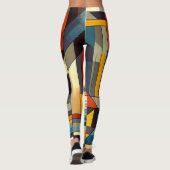 Abstracte zonsondergang leggings (Achterkant)
