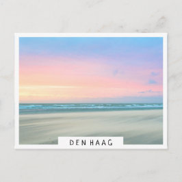 Abstracte zonsondergang op het strand in Den Haag Briefkaart