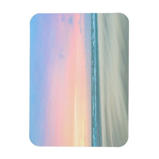 Abstracte zonsondergang op het strand in Den Haag Magneet (Verticaal)