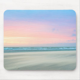 Abstracte zonsondergang op het strand in Den Haag Muismat