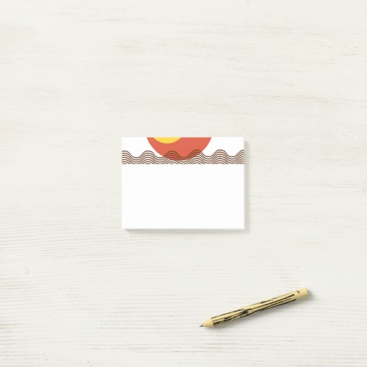 Abstracte zonsondergang post-it® notes (Op bureau)