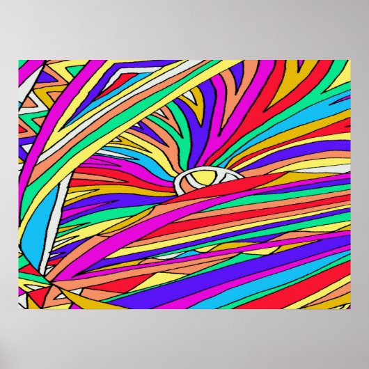 Abstracte zonsondergang poster (Voorkant)