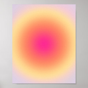 Abstracte zonsondergang poster