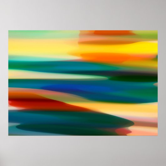 Abstracte zonsondergang poster (Voorkant)