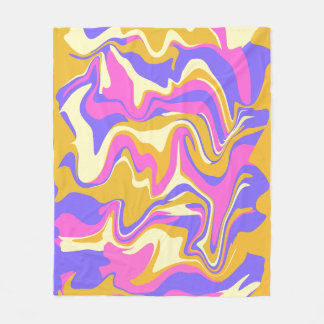 Abstracte zonsondergangstinten Inspireren organisc Fleece Deken