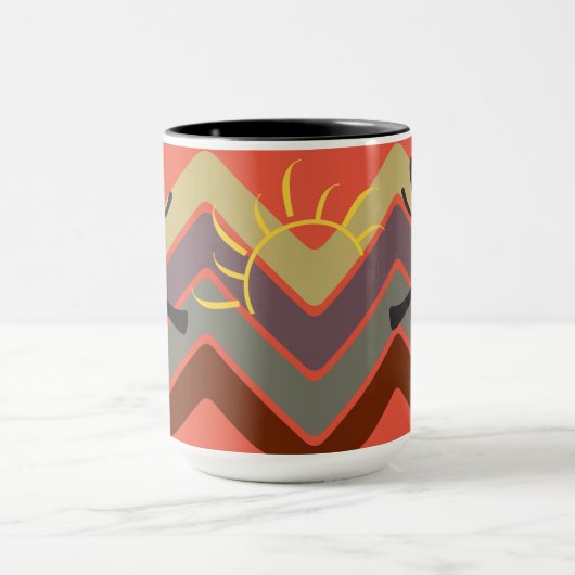 Abstracte zuidwestelijke Kokopelli Mok (Midden)