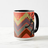 Abstracte zuidwestelijke Kokopelli Mok (Voorkant rechts)