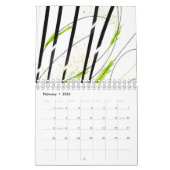 Abstracte zwart-lijnkleur voor modern kunstwerk kalender (Feb 2026)