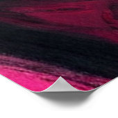 Abstracte zwart-roze wandkunst poster (Hoek)