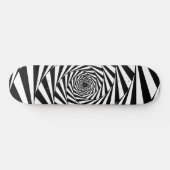 Abstracte zwart-wit draaiende spiraalvormige trap skateboard (Horizontaal)