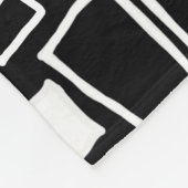 Abstracte zwart-wit geometrische Tegels Fleece Deken (Hoek)