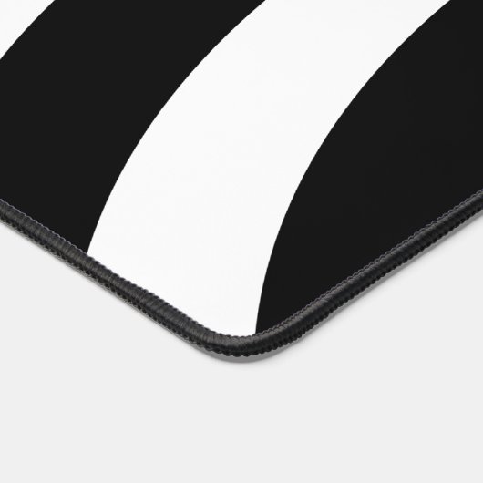 Abstracte zwart & wit golvende lijnen bureaumat (Hoek)