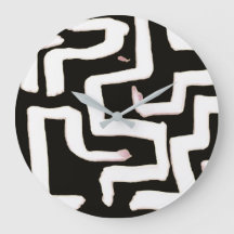 Abstracte zwart-wit klok