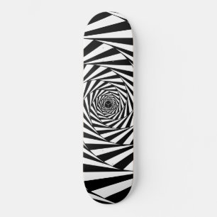 Abstracte zwart-wit wervelende spiraalvormige trap skateboard