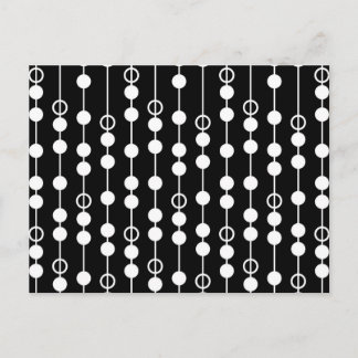 Abstracte zwart-witafdrukken briefkaart