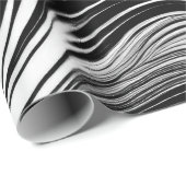 Abstracte zwart-witgolf cadeaupapier (Rol Hoek)