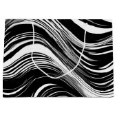 Abstracte zwart-witgolf groot cadeauzakje (Voorkant)