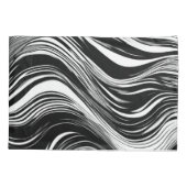 Abstracte zwart-witgolf kussensloop (Achterkant-Links)