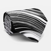 Abstracte zwart-witgolf stropdas (Opgerold)