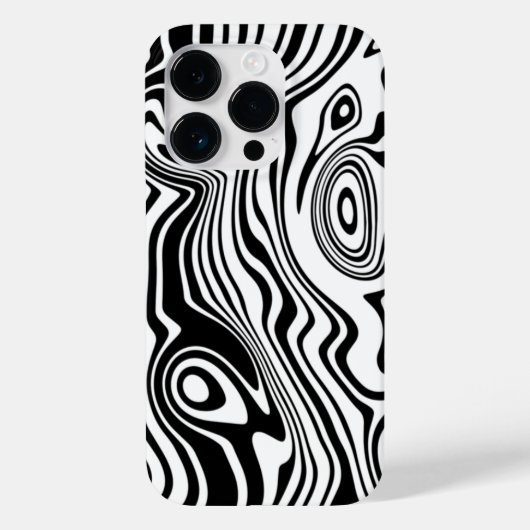 Abstracte zwart-witgolven - Aangepaste kleuren Case-Mate iPhone Case (Achterkant)