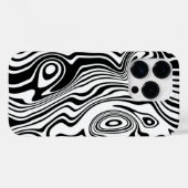Abstracte zwart-witgolven - Aangepaste kleuren Case-Mate iPhone Case (Achterkant (horizontaal))