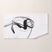 Abstracte zwart-witkunst bad handdoek (Handdoek)