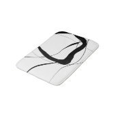 Abstracte zwart-witkunst badmat (Gekanteld)