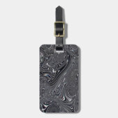 Abstracte zwart-witkunst bagagelabel (Voorkant verticaal)