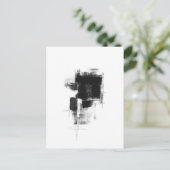 Abstracte zwart-witkunst briefkaart (Staand voorkant)