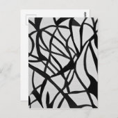 Abstracte zwart-witkunst briefkaart (Voorkant / Achterkant)