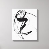 Abstracte zwart-witkunst canvas afdruk (Voorkant)
