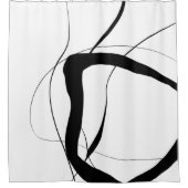 Abstracte zwart-witkunst douchegordijn (Voorkant)