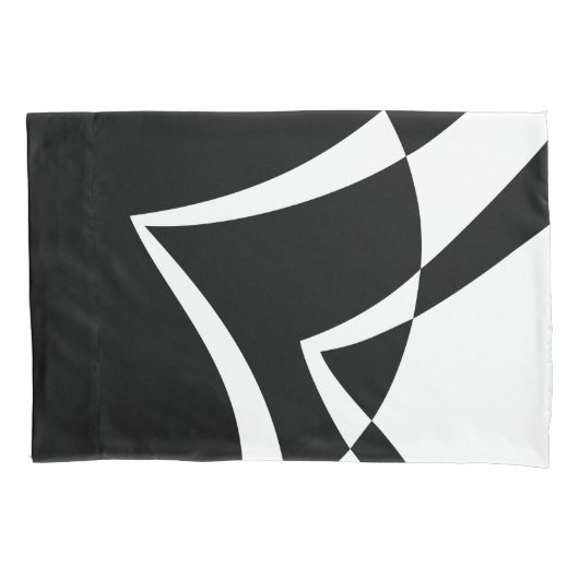 Abstracte zwart-witkunst kussensloop (Voorkant)