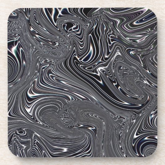 Abstracte zwart-witkunst onderzetter (Voorkant)