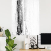 abstracte zwart-witkunst poster (Thuiskantoor)